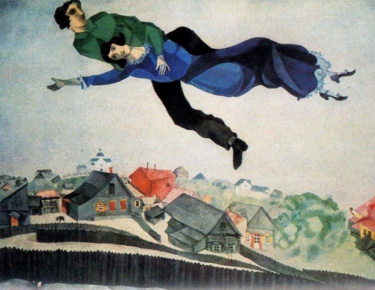  Marc Chagall, "Over the Town" 1918