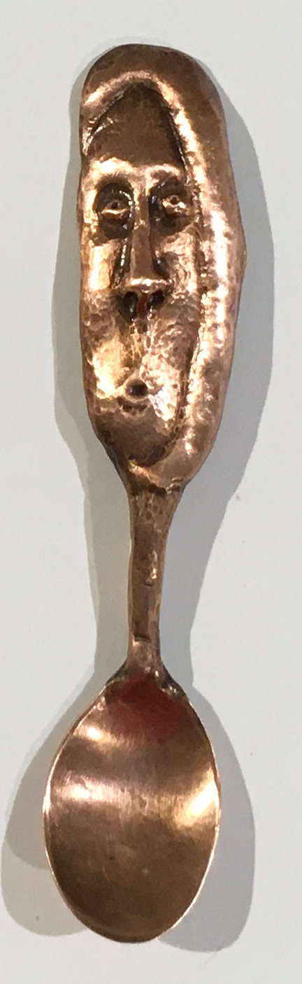 Linda Kelen, Lady with Smooth Hair, 2018, copper, 5.75 inches, collection of the artist