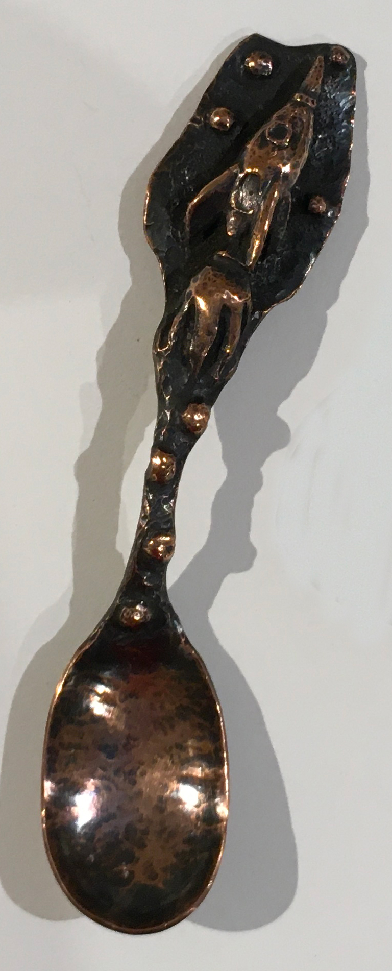 Linda Kelen, Rocket Spoon, 2018, copper, 5.75 inches, collection of the artist
