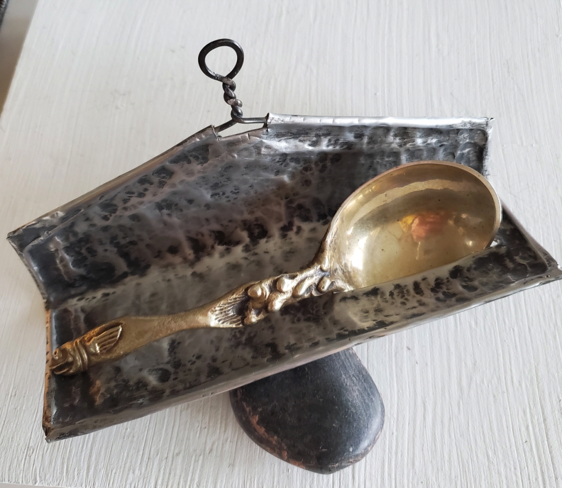Linda Kelen, Sardine Spoon, 2015, sterling silver, 3.25x5.75x2.25 inches, collection of the artist