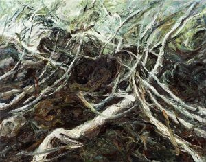 Joyce Polance, Thicket, 2019, oil on canvas, 24 x 30, collection of the artist