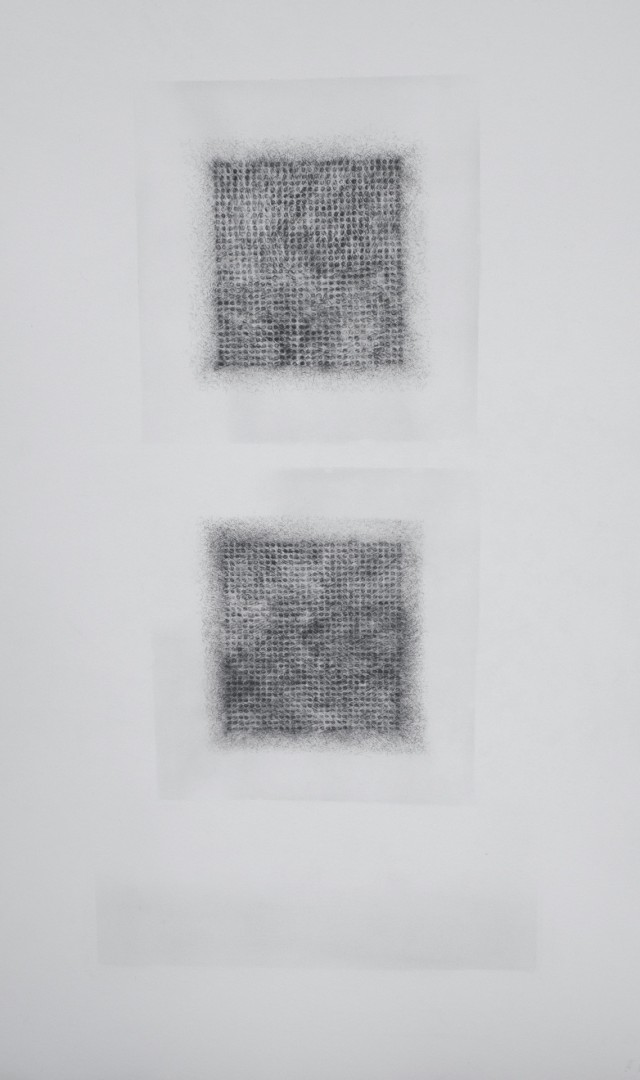 Lois Peterson, Above and Below, 2019, Graphite on paper, 62x38 in., Collection of the artist
