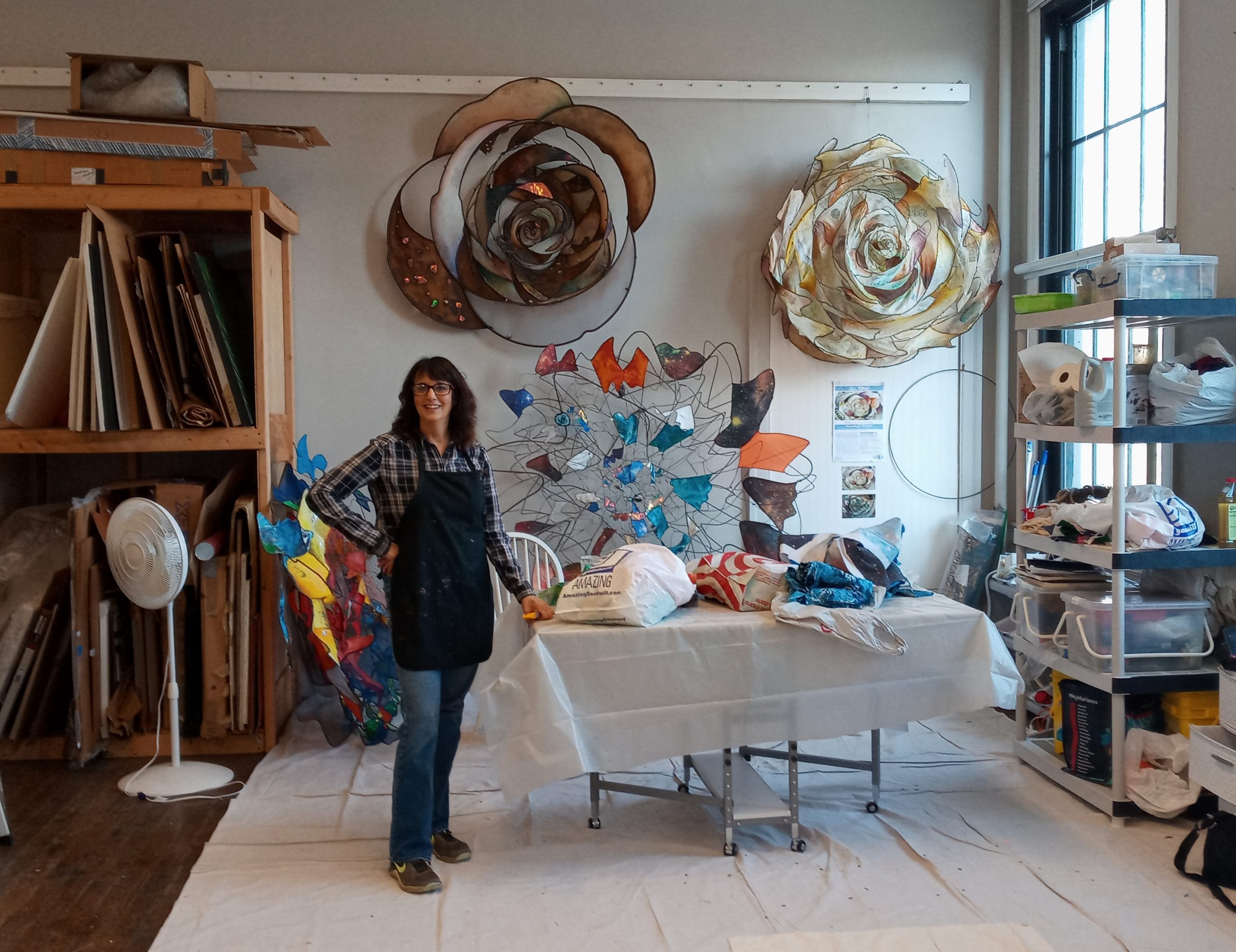 Jill King in her studio