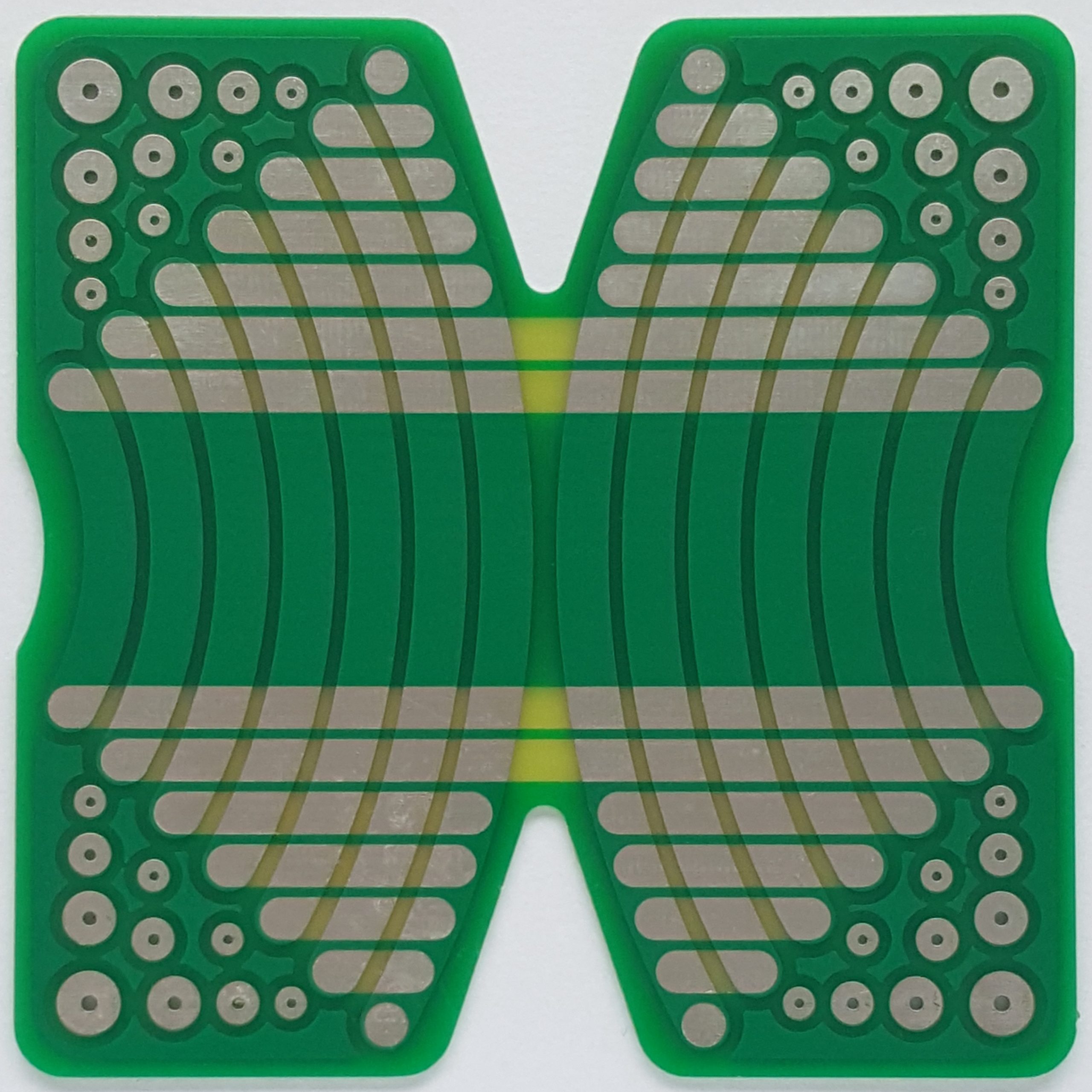 Tibi Chelcea, PCB Drawing #2, 2016, Custom-designed circuit board, 4 x 4 inches, Courtesy of the artist