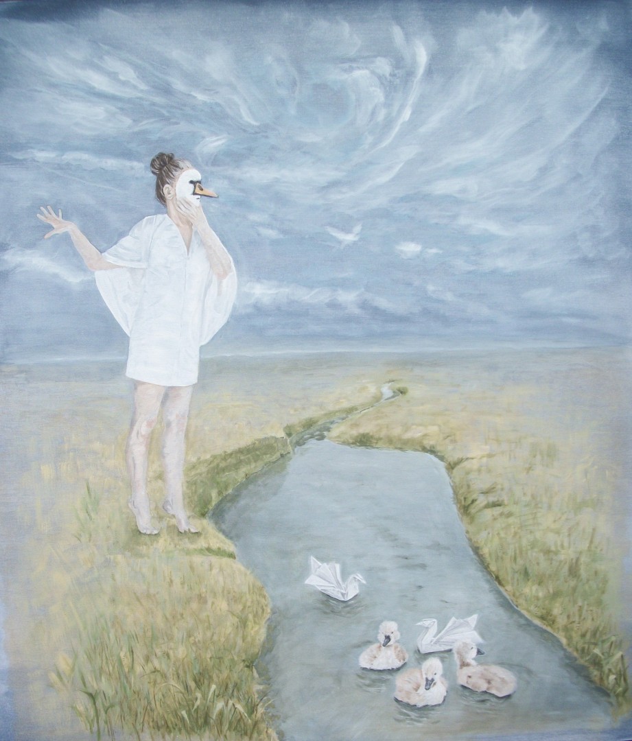 Elisa Ahmer, The Beast, 2022, Oil on canvas, 48" x 42" x 1.5"