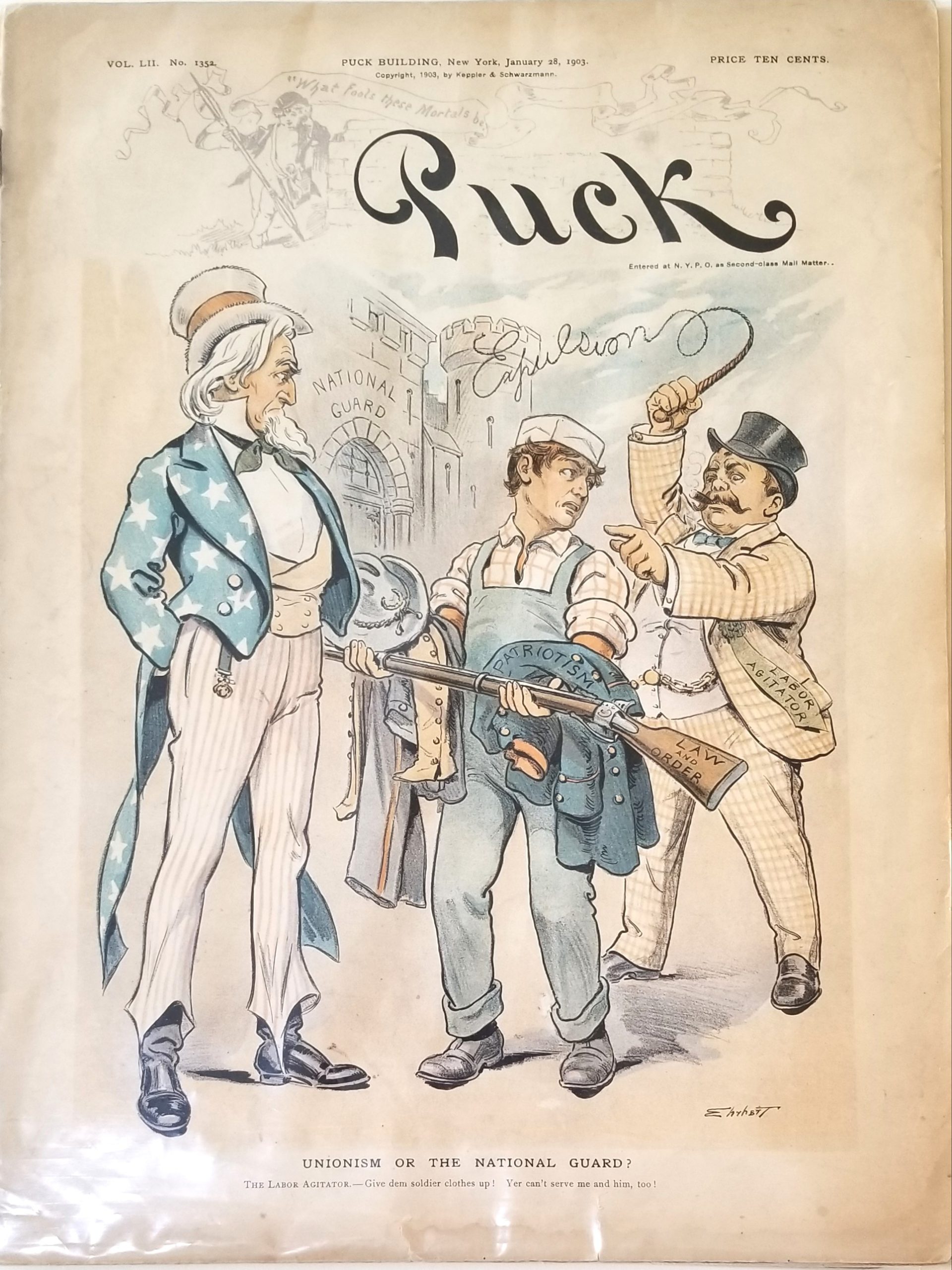 Puck magazine political cartoon