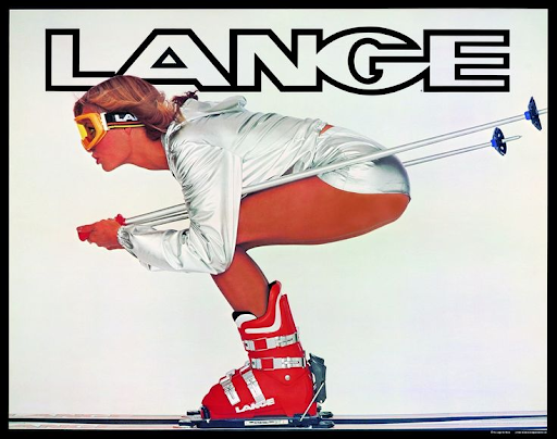 Advertisement for Lange Ski Boots. The company introduced the world’s first plastic ski boots—a major milestone for the sport created in the plains of the Midwest.